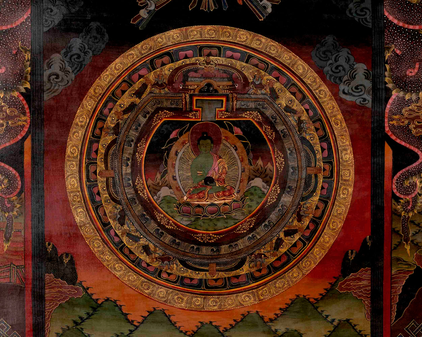 Amoghasiddhi Mandala | Religious Buddhist Thangka | Wall Decors