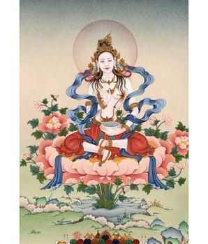 Yeshe Tsogyal Thangka, Padmasambhava Consort, Tibetan Dakini Painting
