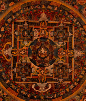 Bodhisattva Mandala Thangka | Traditional Tibetan Artwork | Wall Decors