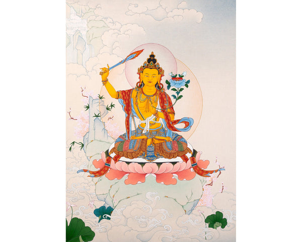 Manjushri Thangka Painting | Tibetan Buddhist Painting