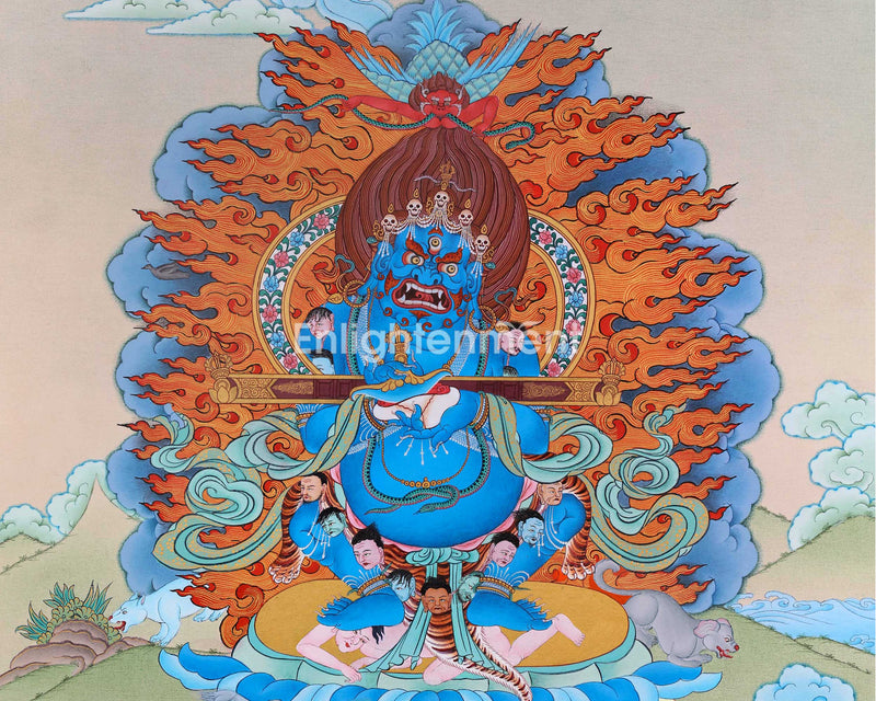 Sakya Mahakala Thangka Art | Invoking Spiritual Attention and Protective Energies