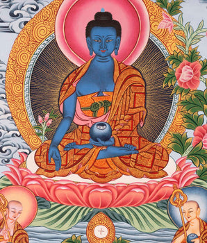 Bhaisajyaguru Thangka | Original Hand-Painted Tibetan Art