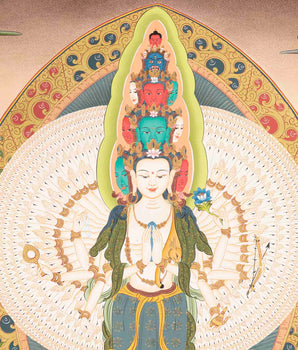 1000 Armed Bodhisattva Guanyin Chenrezig | Buddhist Thangka