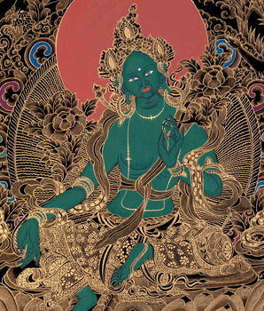 Green Tara Thangka | Mindfulness Meditation Object
