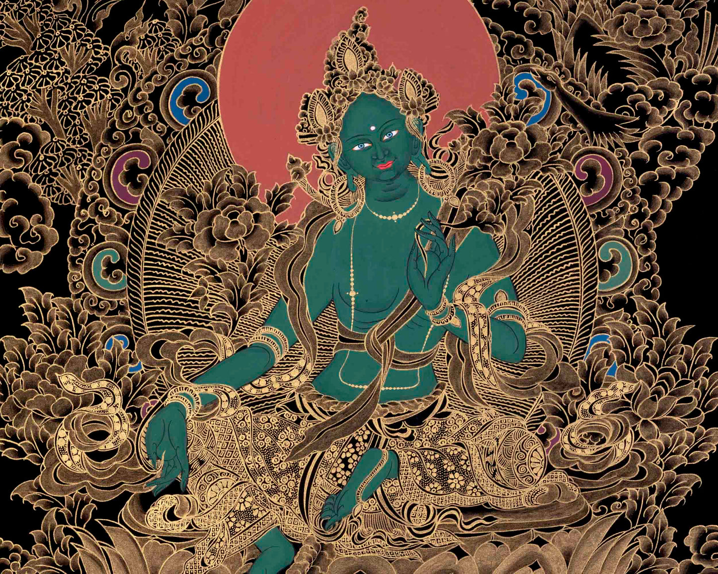 Green Tara Thangka | Mindfulness Meditation Object