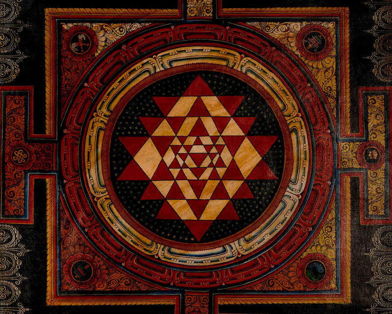 Tibetan Kalachakra Mandala Thangka | Traditional Art Thangka