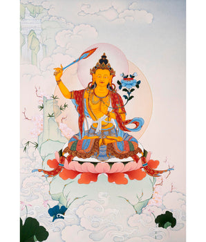 Manjushri Thangka | Tibetan Deity Art