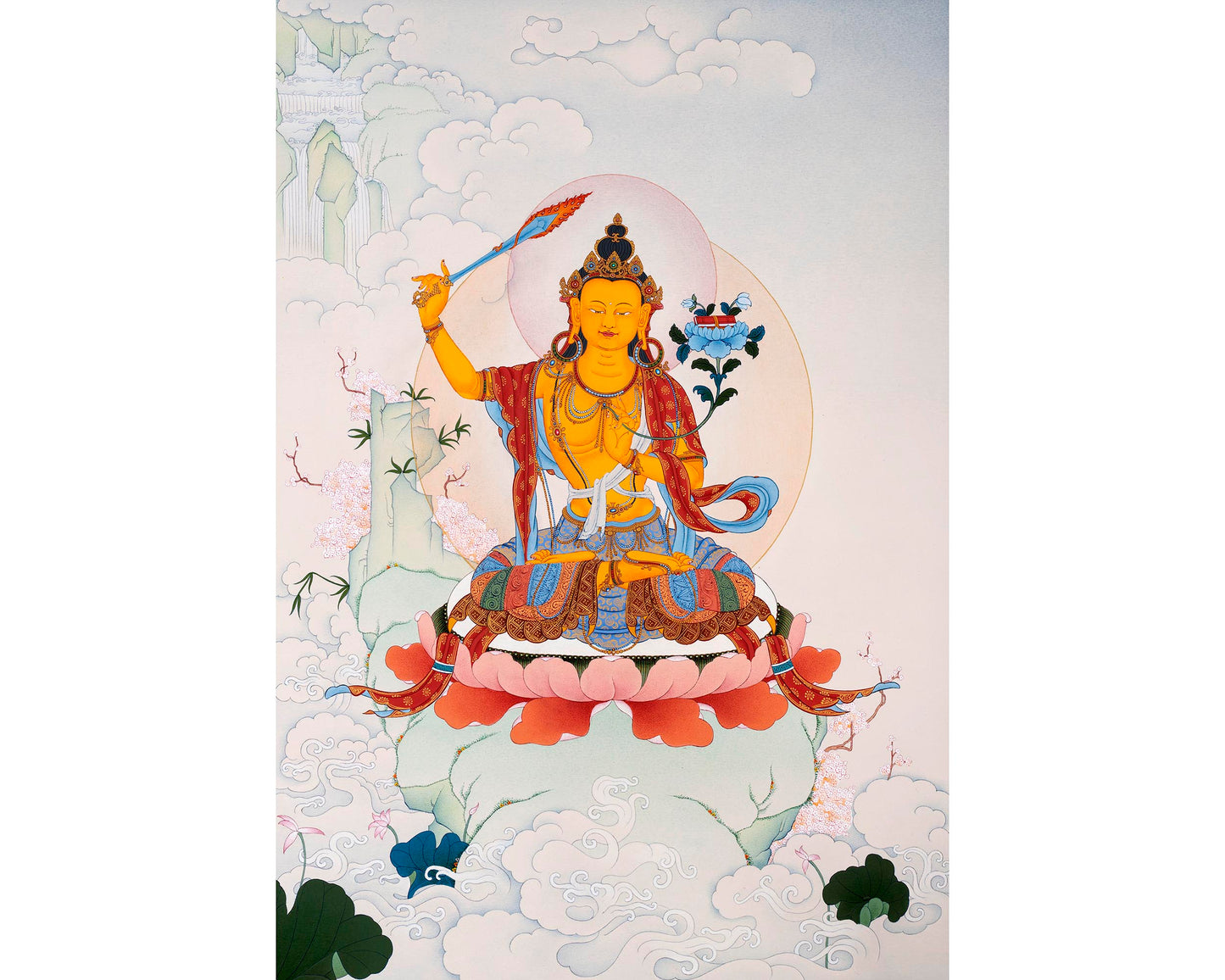 Manjushri Thangka | Tibetan Deity Art