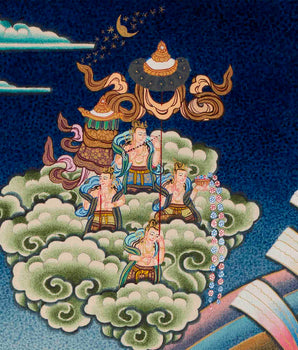 Refuge Tree Thangka | Guru Rinpoche Print