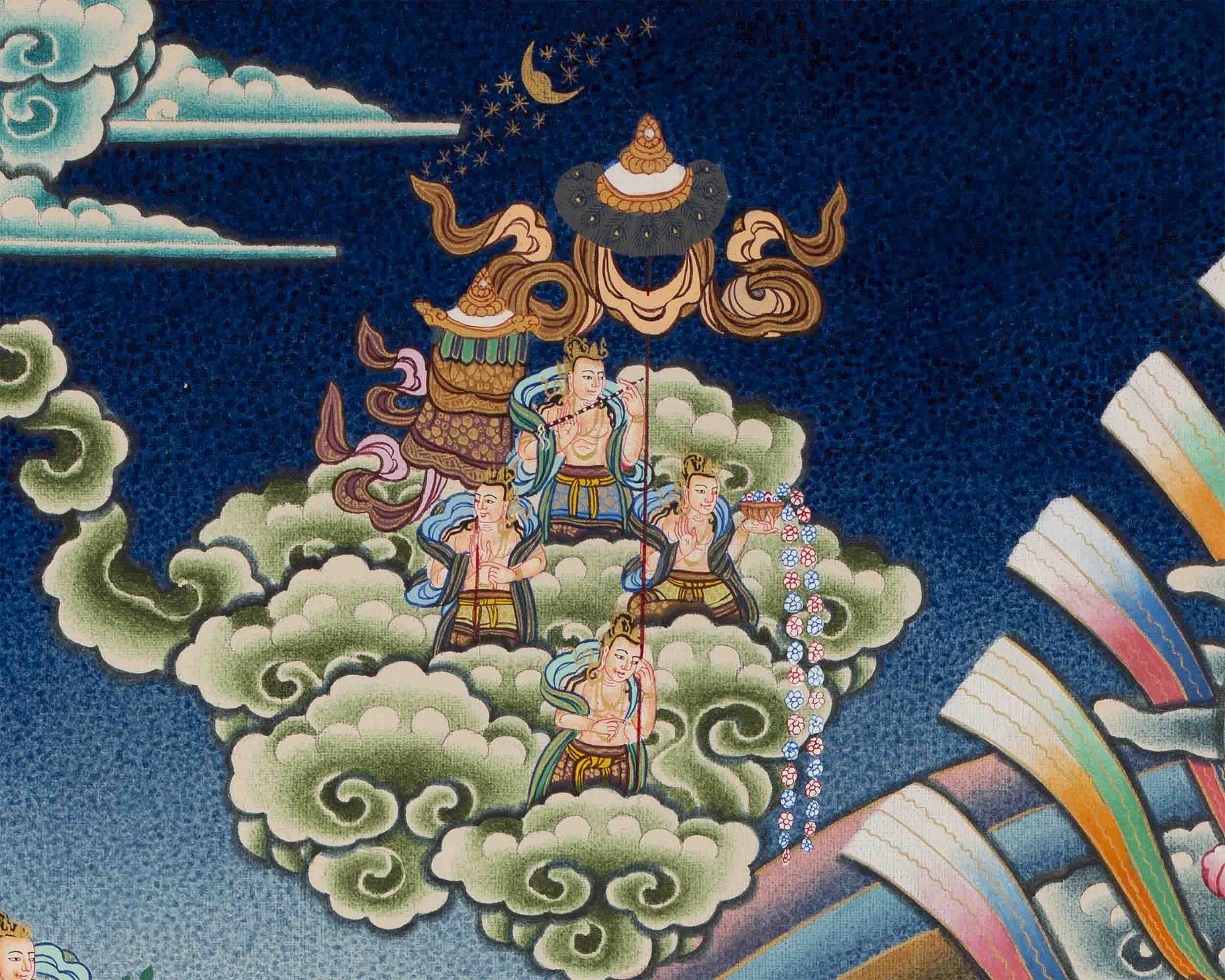 Refuge Tree Thangka | Guru Rinpoche Print