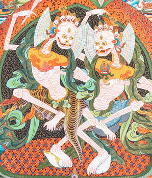 Mahakala Chitipati Print | Religious Handpainted Art
