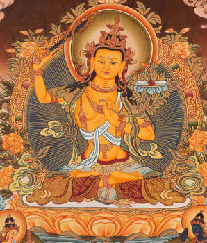 Manjushree Thangka | Bodhisattva Of Wisdom | Wall Decorative Art
