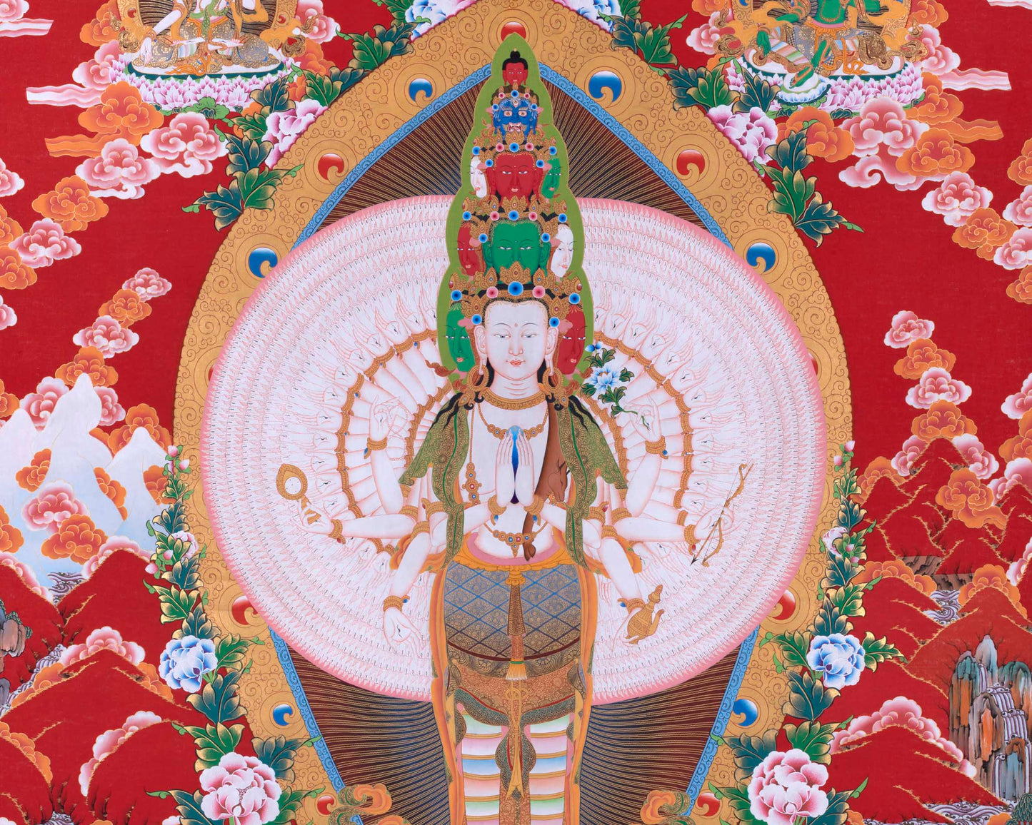 Avalokiteshvara Chenrezig Thangka | Traditional Buddhist Painting