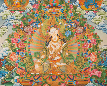 Goddess White Tara Print | Wall Decoration | Traditional Prints