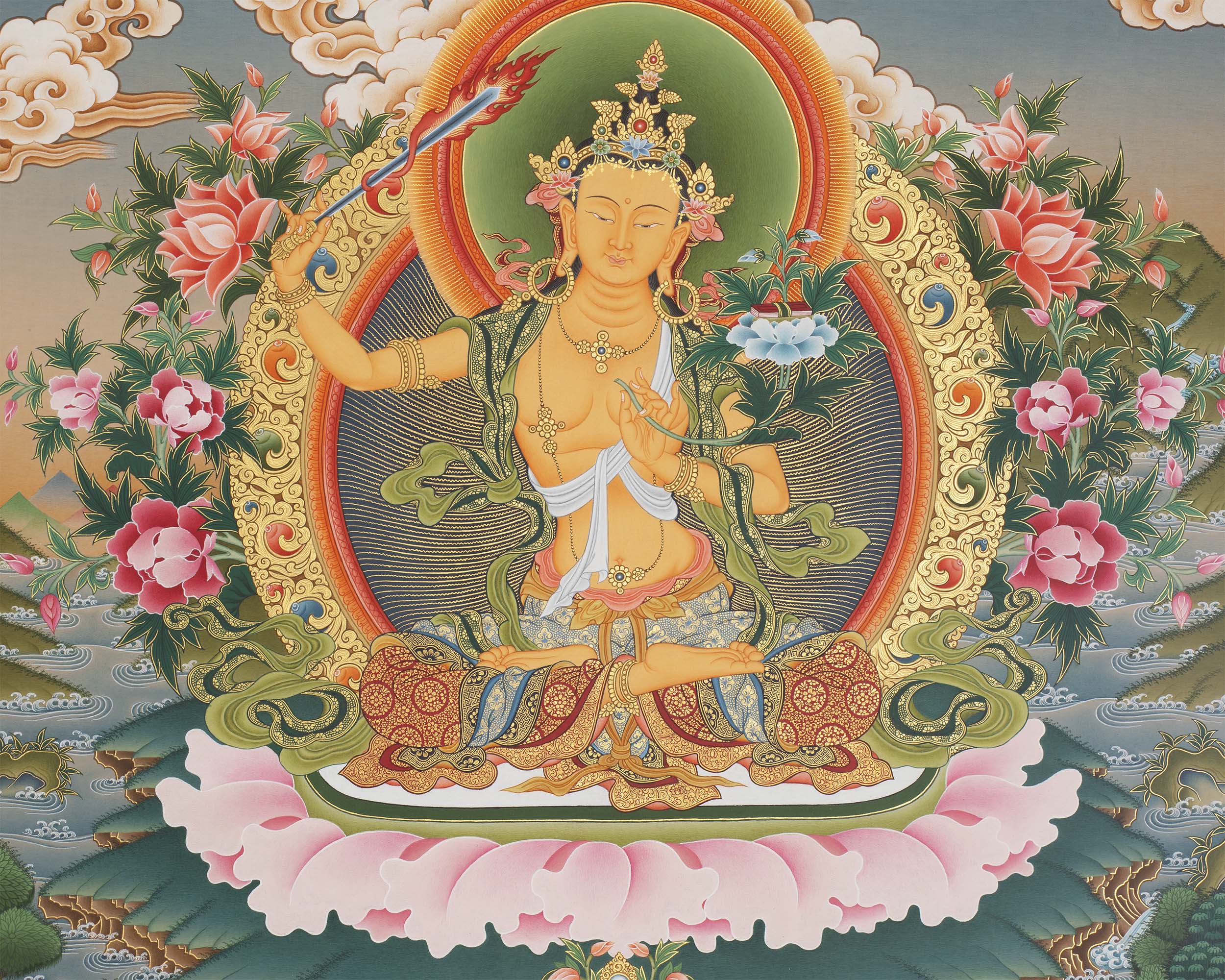 Boddhisattva Manjushri Prints | Vajrayana Buddhism