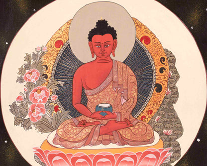 Amitabha Buddha Thangka | Religious Buddhist Painting | Wall Decors