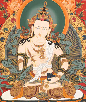 Vajrasattva Dorje Sempa Thangka | Tibetan Traditional Paint