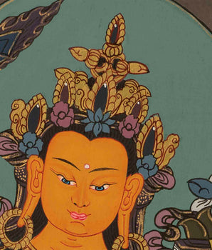 Manjushree Thangka Painting | Buddhist Wall Hanging