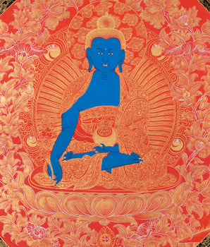 Medicine Buddha Thangka | Traditional Tibetan Painting | Wall Decors