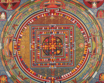 Dharma Dhatu Mandala | Buddhist wall Decor | Thangka Print