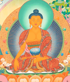 Shakyamuni Buddha Painting | Buddhist Religious Art | Buddhist Gift Idea