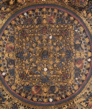 Hand Painted Buddha Mandala Thangka | Art Painting With Brocade