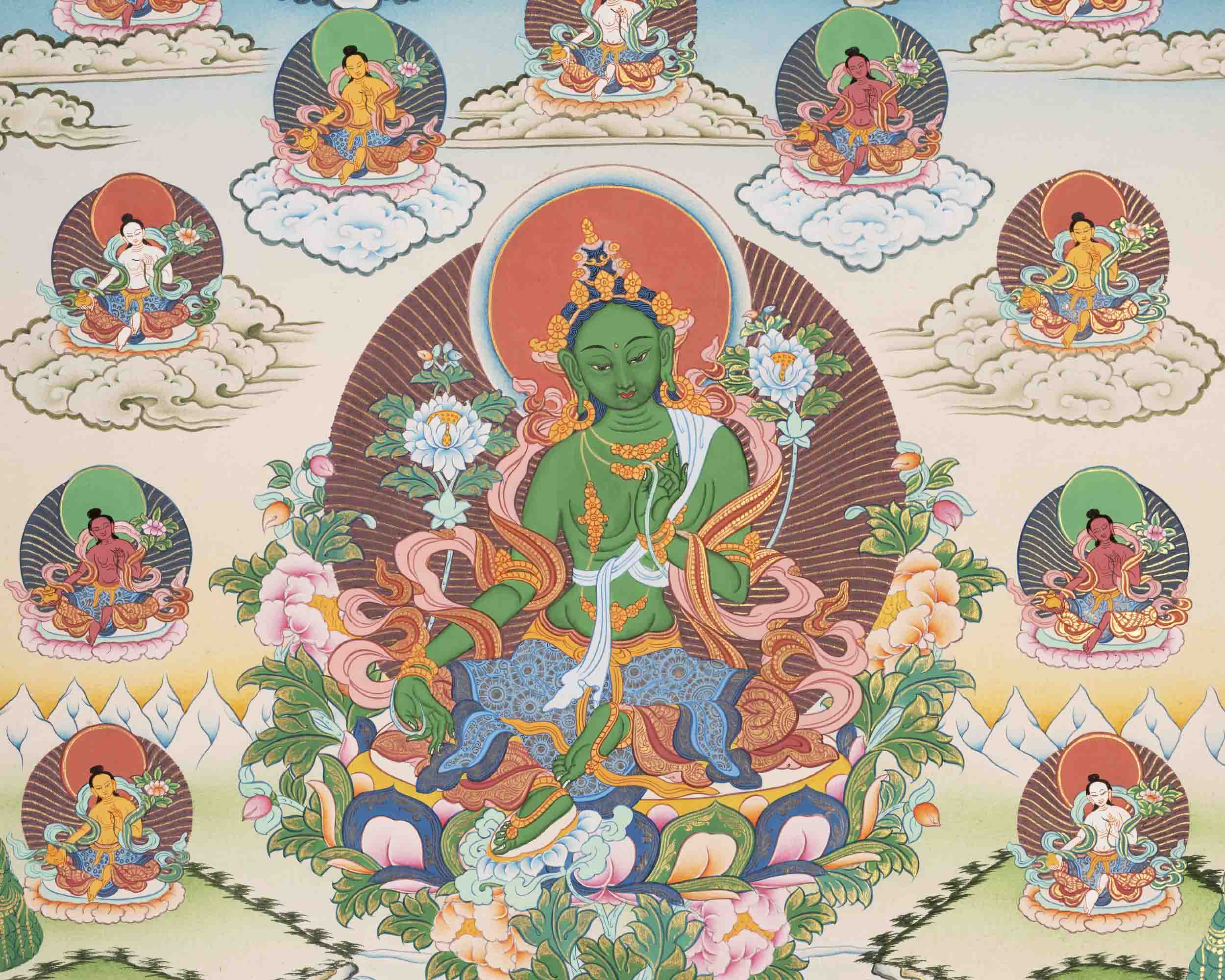 21 Tara Thangka | Religious Buddhist Art | Wall Decors