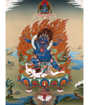 Bhutadamara Thangka | Vajrapani Painting | Guardian of all Deities