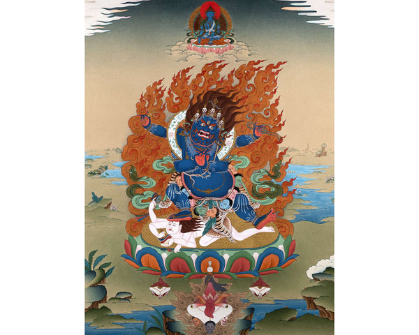 Bhutadamara Thangka | Vajrapani Painting | Guardian of all Deities