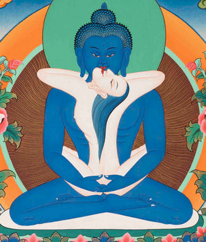 Samantabhadra Thangka | Yab Yum Buddha | Religious Buddhist Paint