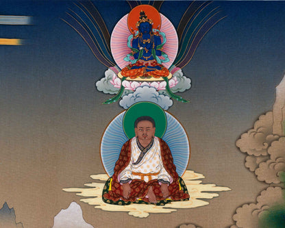 Milarepa Thangka Print | Jetsun Milarepa | Historical Buddhist Master