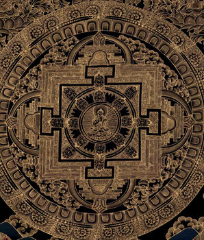 Buddha Shakyamuni Mandala Thangka Painting  | Tibetan Hand Painted Art Work