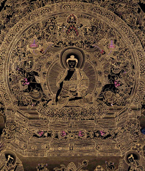 Original Shakyamuni Buddha Thangka | Tibetan Buddhist Religious Painting