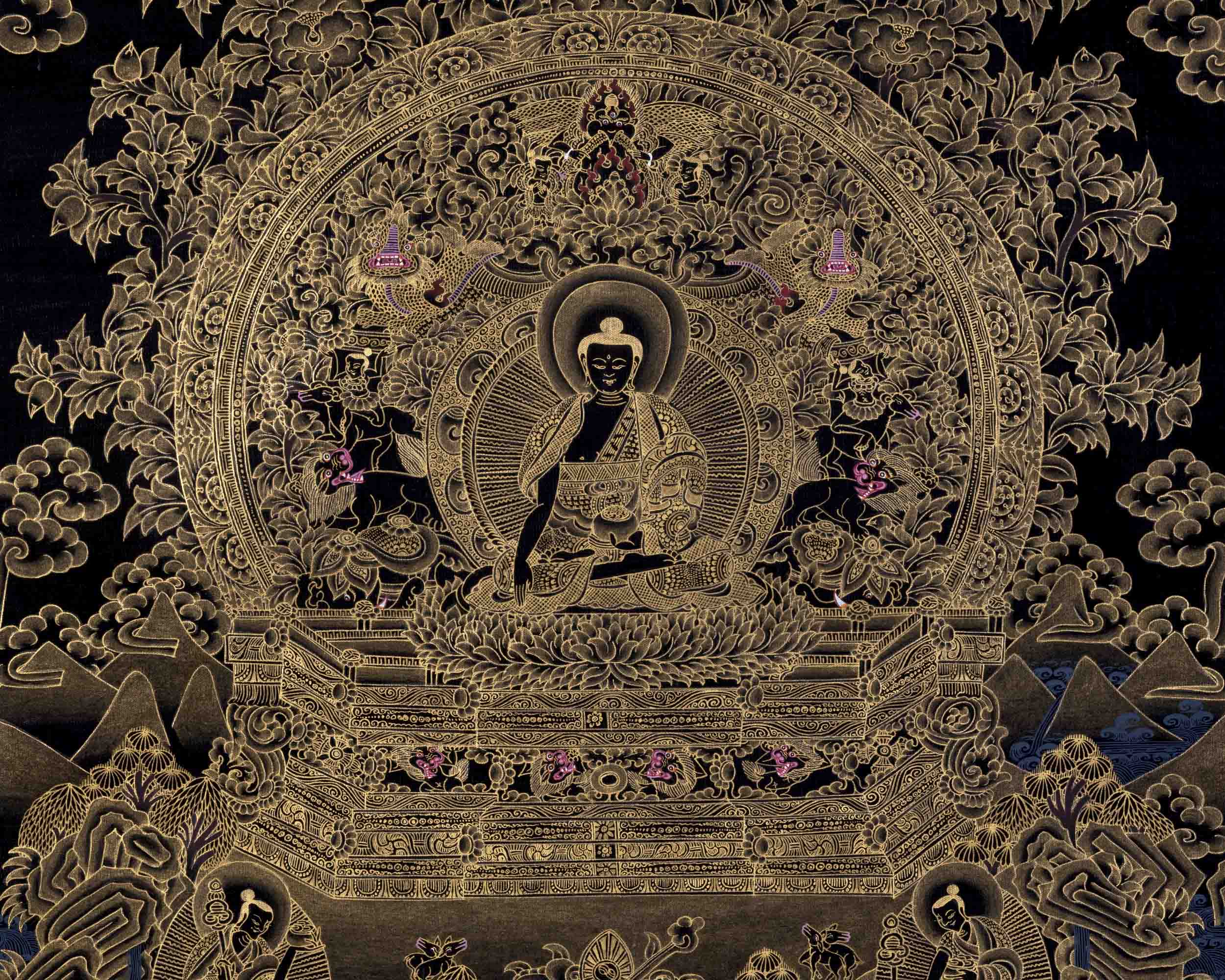 Original Shakyamuni Buddha Thangka | Tibetan Buddhist Religious Painting
