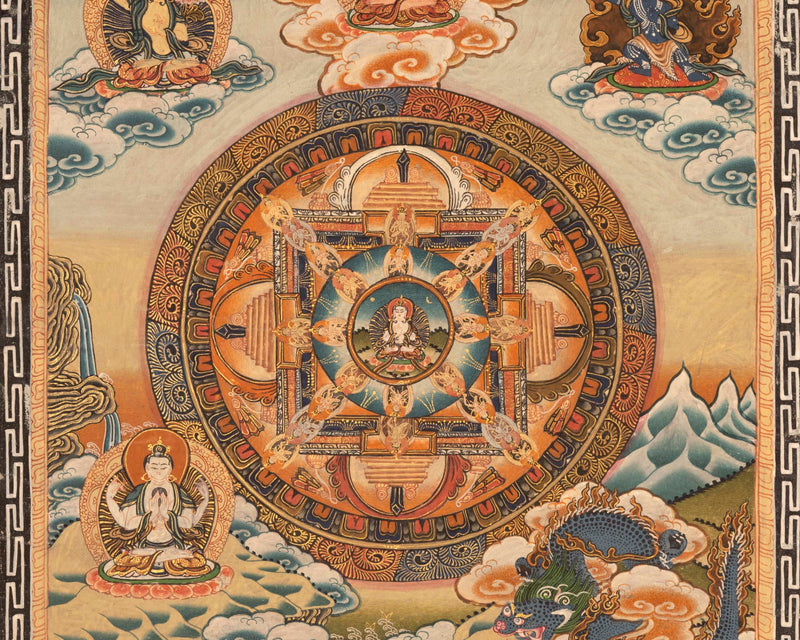 Buddhist Mandala Thangka | Traditional Tibetan Art