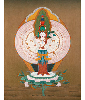 1000 armed Chenrezig Thangka | Buddhist Art