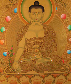 Healing Buddha Thangka | Bhaisajyaguru Thangka | Wall Hanging Decors