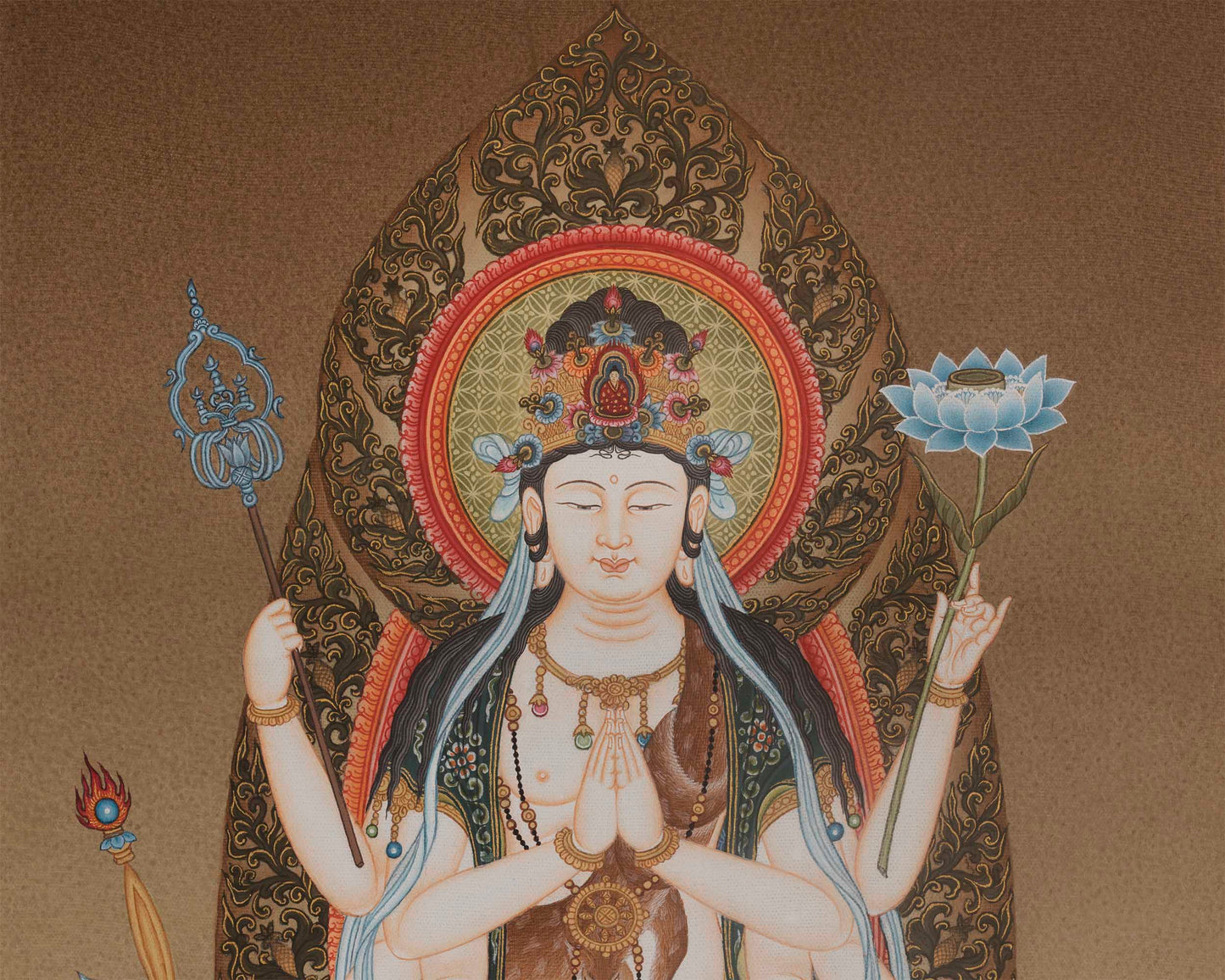 Eight Armed Avalokiteshvara | Buddhist Painting | Digital Print