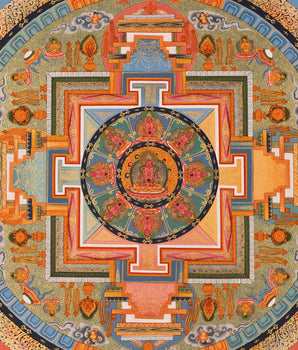 Amitayus Buddha Mandala Thangka | Long Life Granting Deity