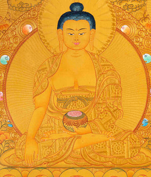 Buddha Shakyamuni Thangka | Yoga Meditation Art