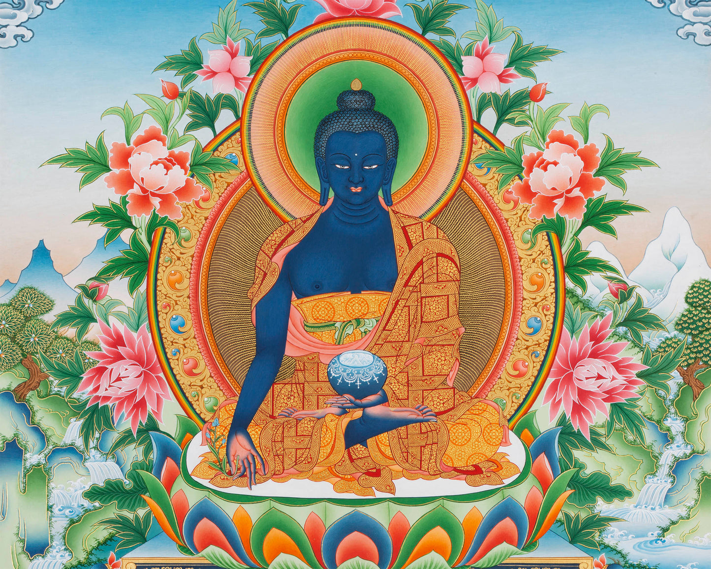 Medicine Buddha | High Quality Thangka Print