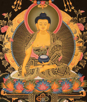 Buddha Shakyamuni Thangka | Buddha Seated in Meditation