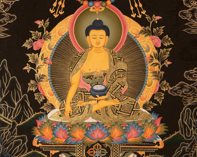 Buddha Shakyamuni Thangka | Buddha Seated in Meditation