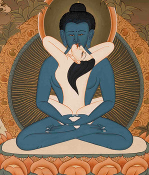 Samantabhadra Thangka | Yab Yum Buddha | Religious Buddhist Paint