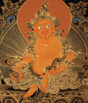 Dzambala Thangka Painting | Deity Of Wealth | Wall Decors