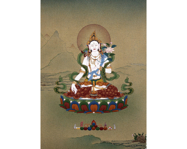 Thangka White Tara | Tibetan Tara Painting