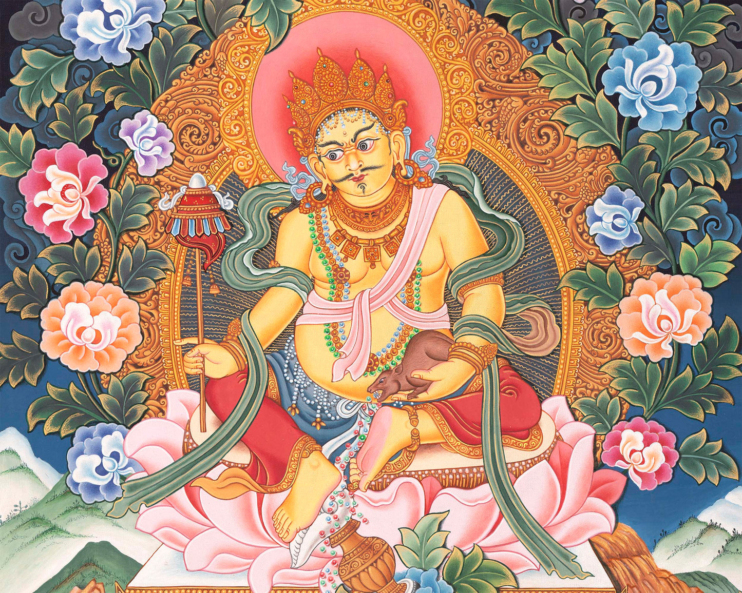 Kubera Print | Handmade Newari Thangka