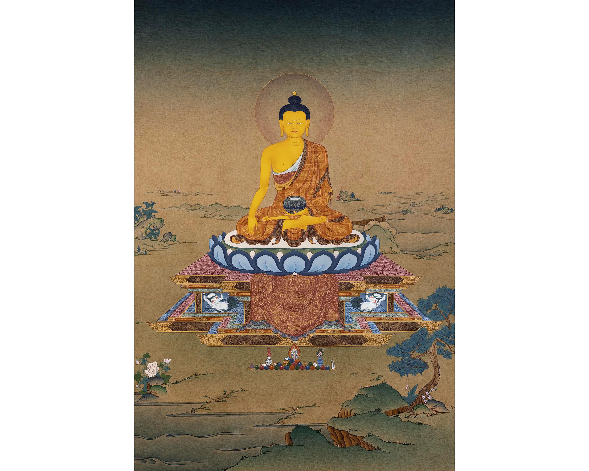 Shakyamuni Buddhist Thangka | Tibetan Buddha Thangka Painting | Himalayan Art