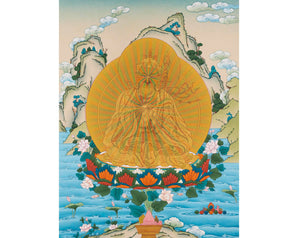 Guru Rinpoche (Padmasambhava)  | Guru Rainbow Body | Tibetan Buddhist Thangka