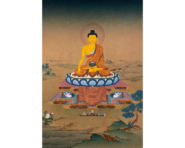 Shakyamuni Buddhist Thangka | Tibetan Buddha Thangka Painting | Himalayan Art